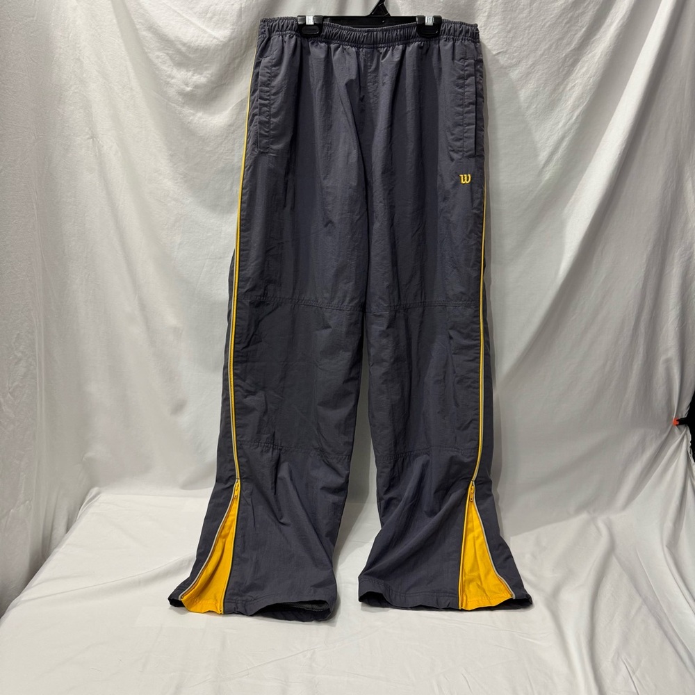 Wilson 1915 Ultra Collection Grey Yellow Men’s Straight Leg Track Pants L